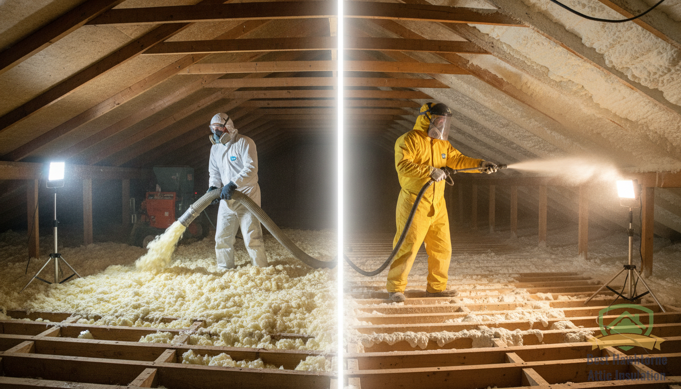 Blown-In vs. Spray Foam Insulation: Which Is Right for Your Hawthorne Attic?